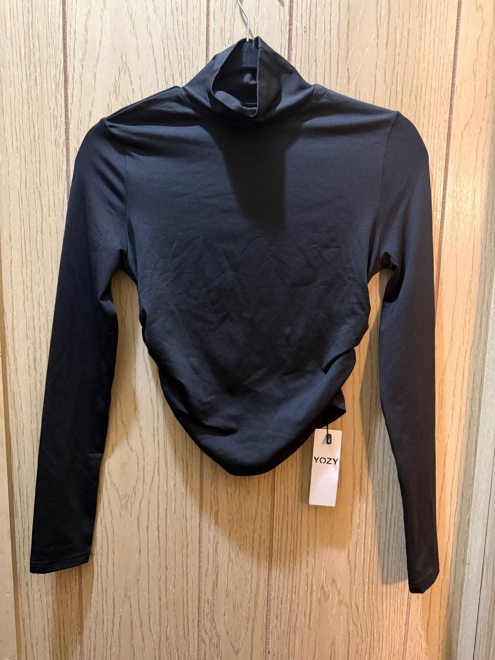 5/$20- YOZY Black Long-Sleeve Turtleneck Top